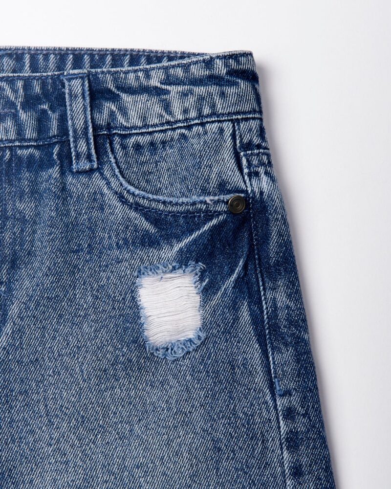 Auxra Kids Blue Denim Shorts – Casual Summer Jean Shorts for Boys & Girls - Image 2