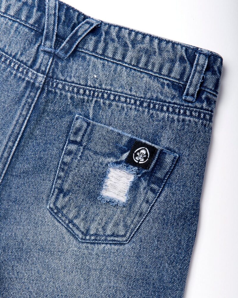 Auxra Kids Blue Denim Shorts – Casual Summer Jean Shorts for Boys & Girls - Image 3