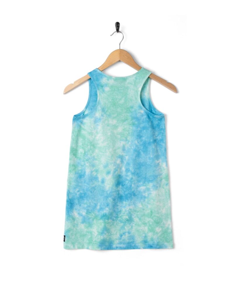 Auxra Kids Turquoise Tie-Dye Dress – Soft Cotton Summer Dress - Image 4