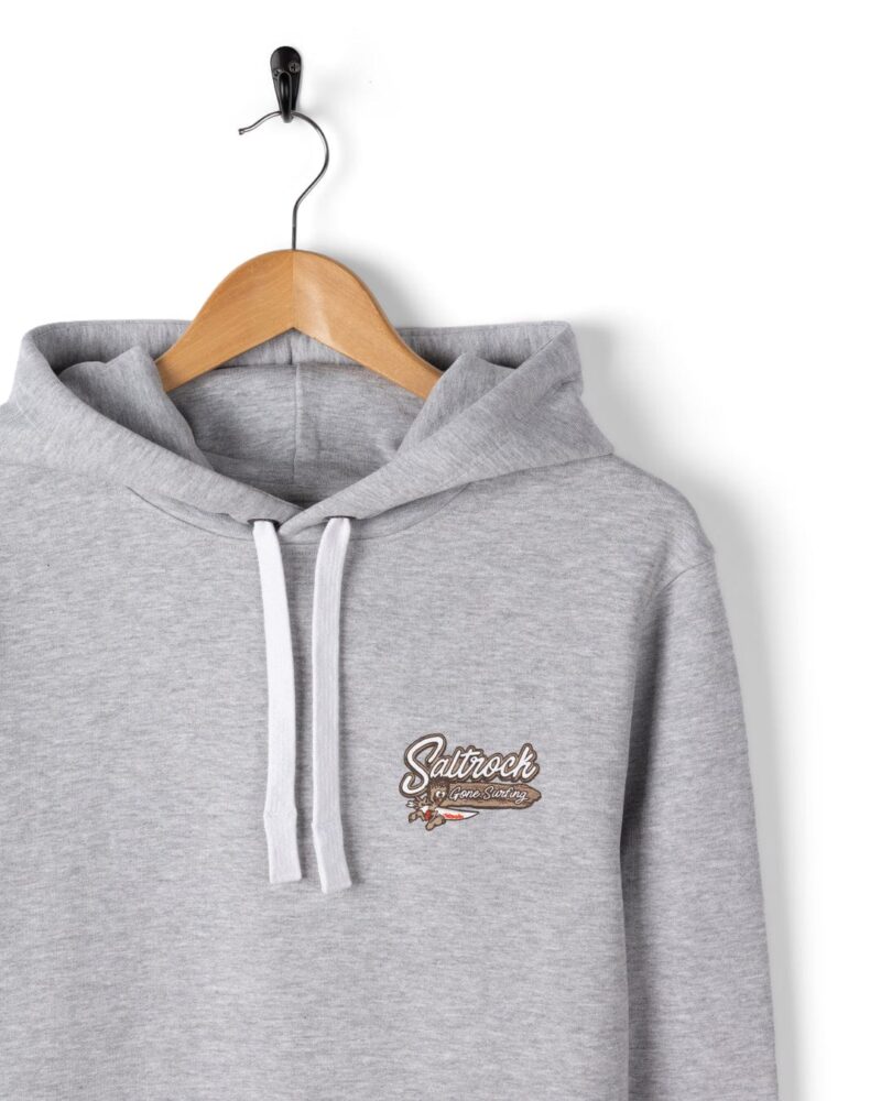 Auxra Men’s Grey Pullover Hoodie – Casual Fleece Sweatshirt - Image 4