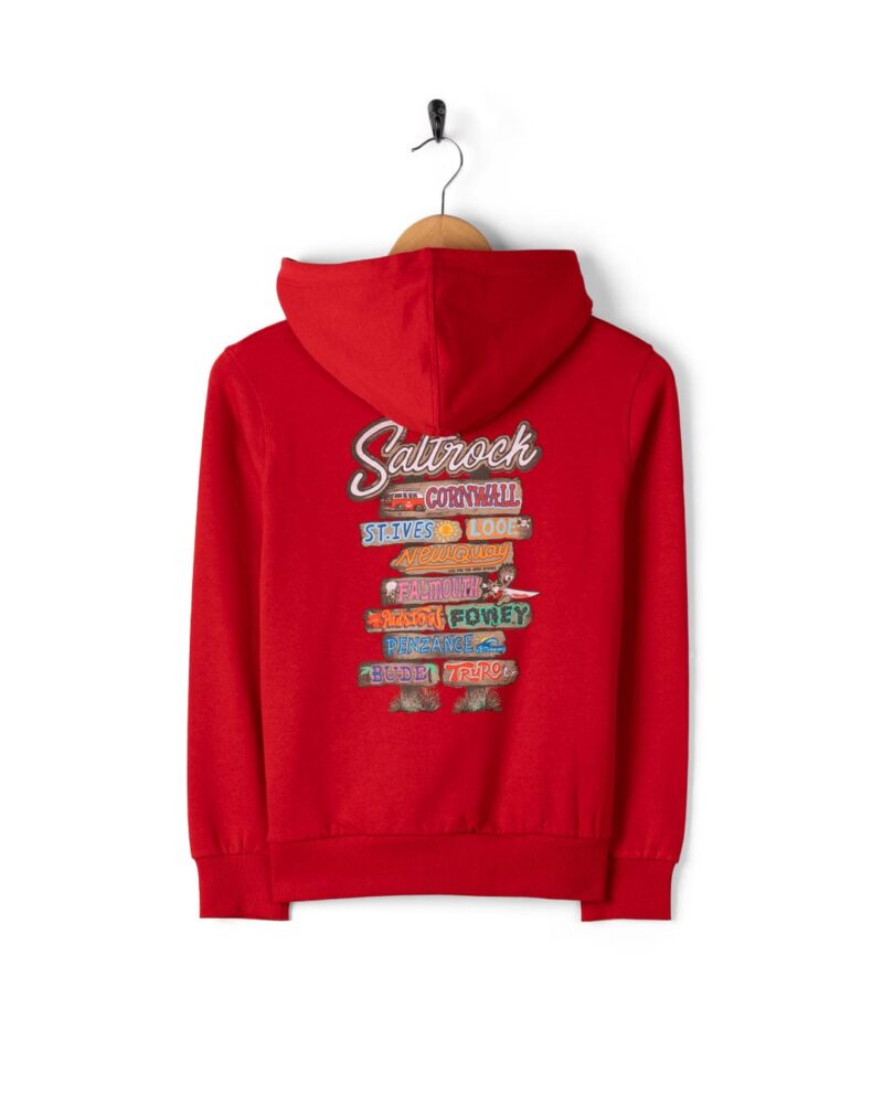 Auxra Kids Red Pullover Hoodie – Soft Fleece Everyday Sweatshirt