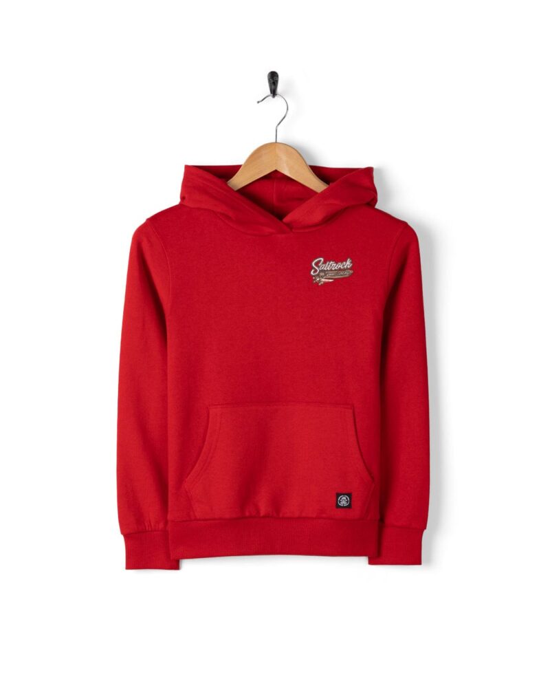 Auxra Kids Red Pullover Hoodie – Soft Fleece Everyday Sweatshirt - Image 3