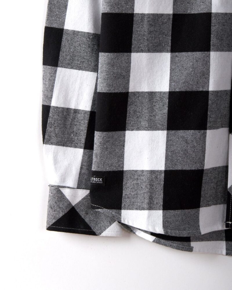 Auxra Men's Black & White Flannel Shirt – Casual Soft Cotton Plaid - Image 9