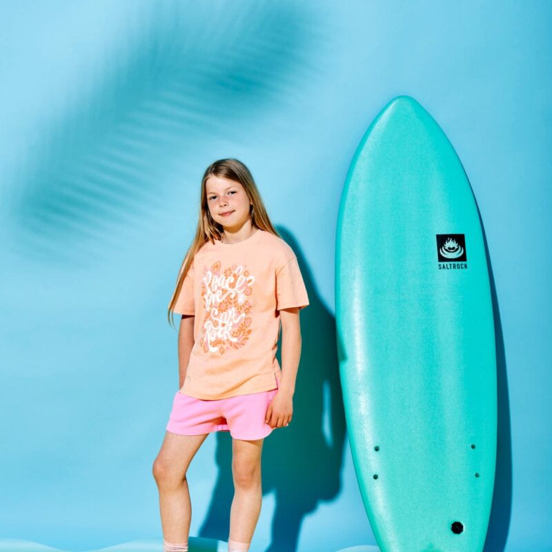 Auxra Kids Peach Short Sleeve T-Shirt – Soft Cotton Summer Tee