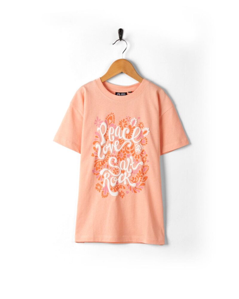 Auxra Kids Peach Short Sleeve T-Shirt – Soft Cotton Summer Tee - Image 2
