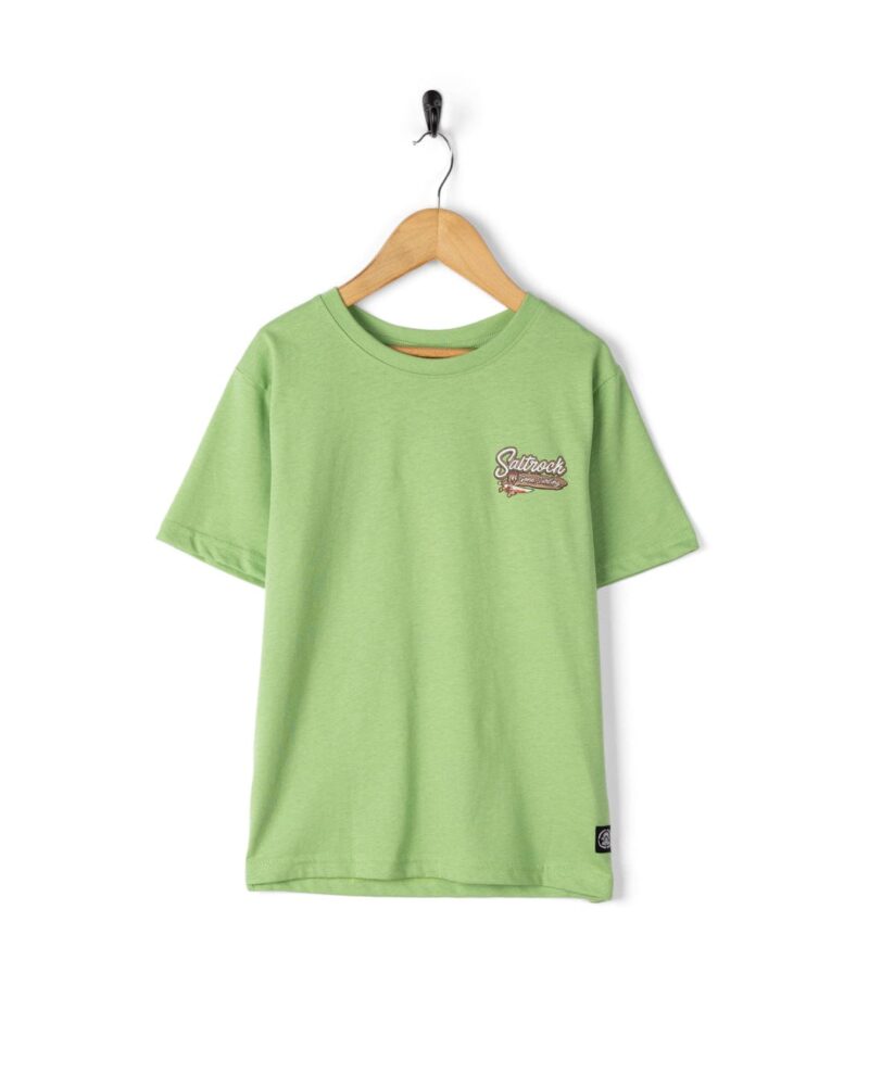 Auxra Kids Green Short Sleeve T-Shirt – Soft Cotton Everyday Tee - Image 3