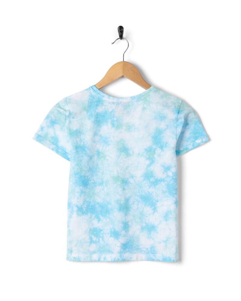 Auxra Kids Turquoise & White T-Shirt – Soft Cotton Colorblock Tee - Image 3