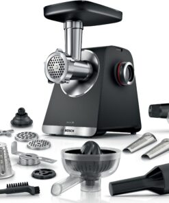 BOSCH Fleischwolf Serie 6 MFWS682B, 3,5kg/Min., Zitruspresse, Raspel, Wurststopfer