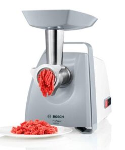 BOSCH Fleischwolf ProPower MFW45020, 1600 W Blockierlei., Rücklauf, 3 Lochscheiben, weiß