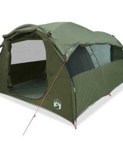 VIDAXL Tunnelzelt Tunnel-Familienzelt 6 Personen Olivgrün Wasserdicht
