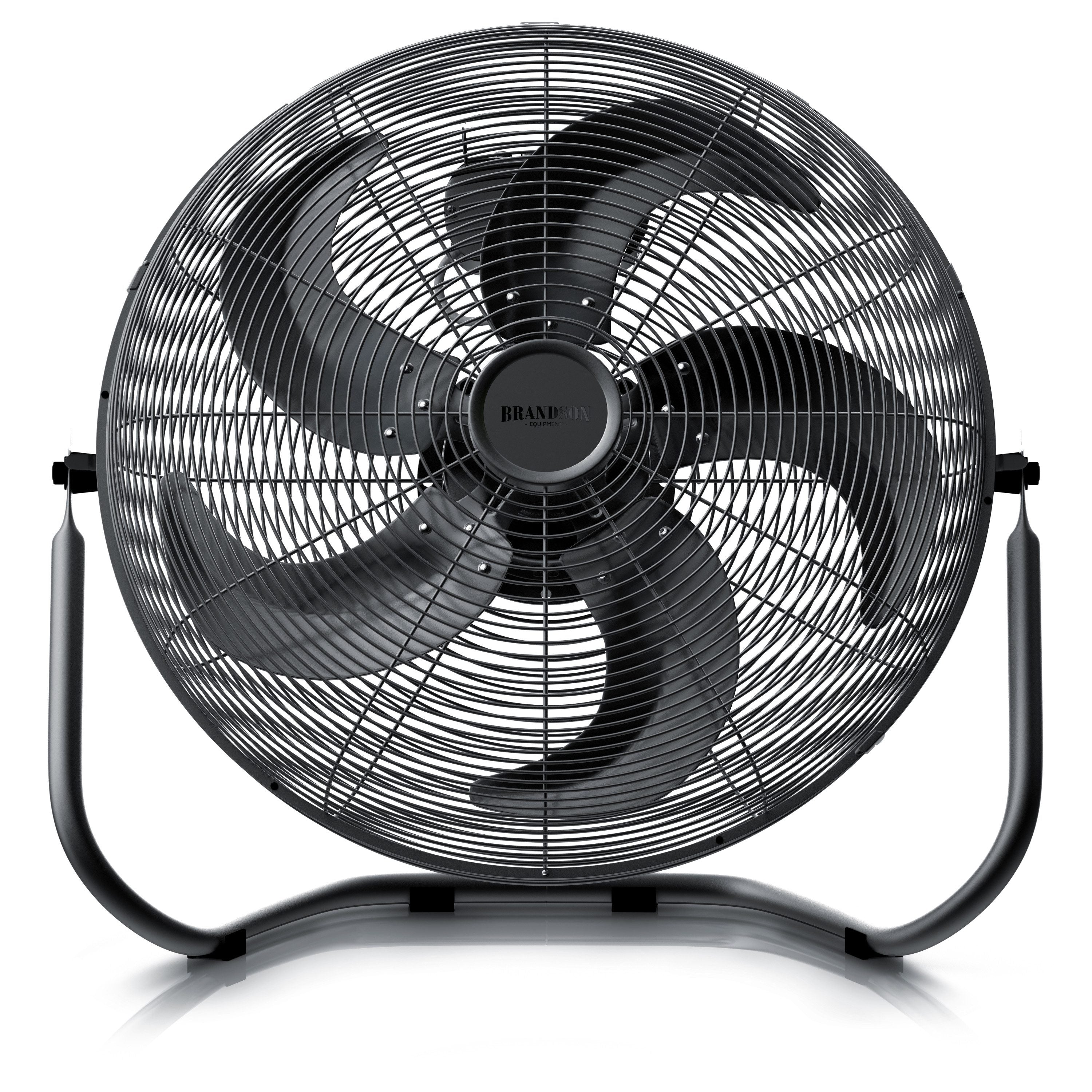 BRANDSON Windmaschine Bodenventilator im Retro Stil, hoher Luftdurchsatz, 120W, Schwarz