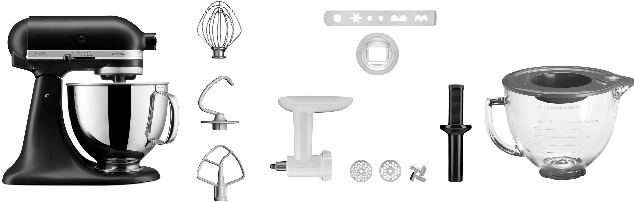 KITCHENAID Küchenmaschine 5KSM125EBM SCHWARZ MATT