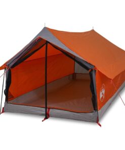 VIDAXL Kuppelzelt Zelt Campingzelt Familienzelt Freizeitzelt Kuppelzelt 2 Personen Grau