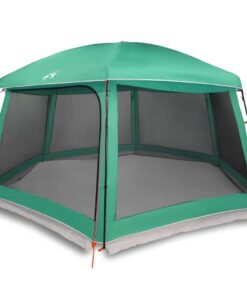 VIDAXL Kuppelzelt Poolzelt mit abnehmbarem Überzelt Netzwänden Meergrün 618x532cm