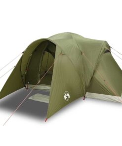 VIDAXL Kuppelzelt Kuppel-Familienzelt 6 Personen Olivgrün Wasserdicht