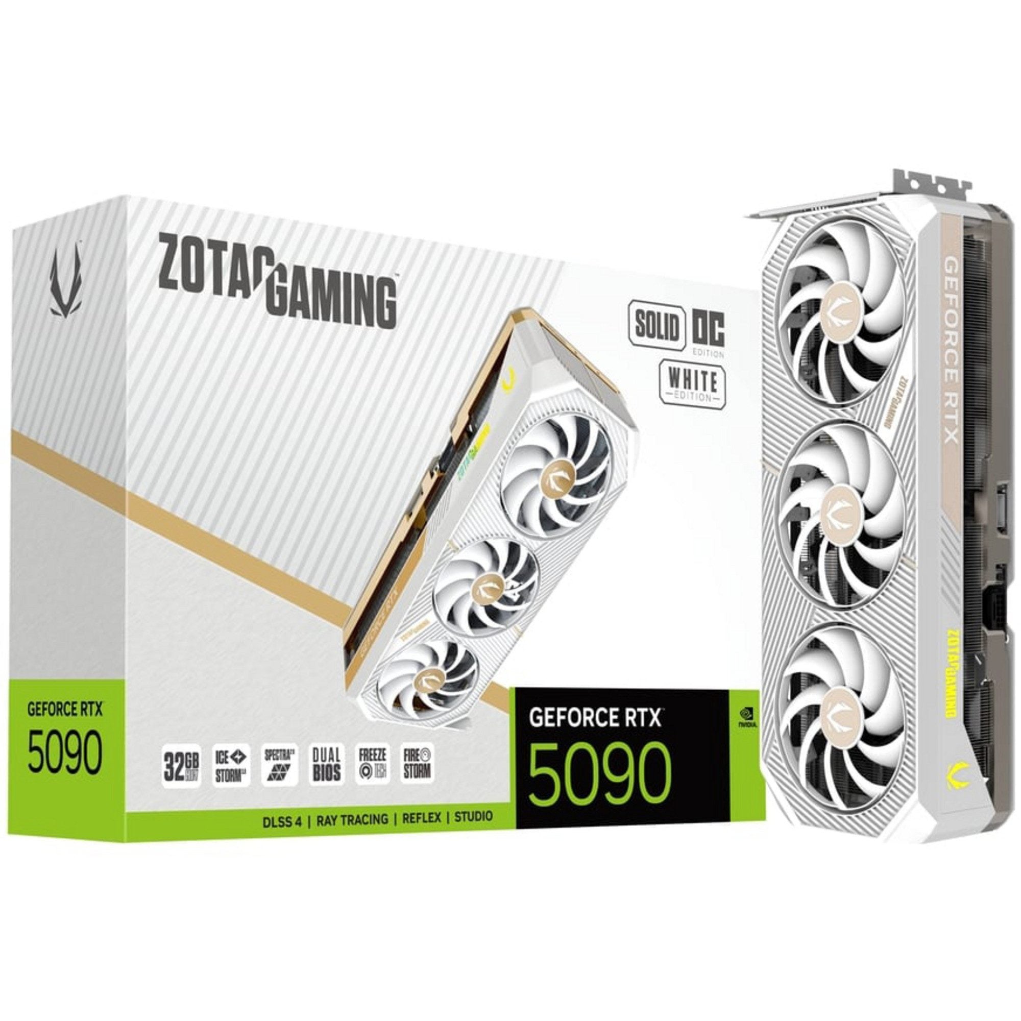ZOTAC zotac geforce rtx 5090 solid oc white edition, grafikkarte