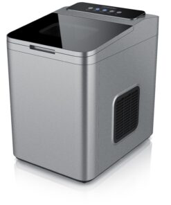 ARENDO Eiswürfelmaschine Eiswürfelbereiter 105W, 1,4 Liter Eiswürfelbehälter, 9 große Eiswürfel