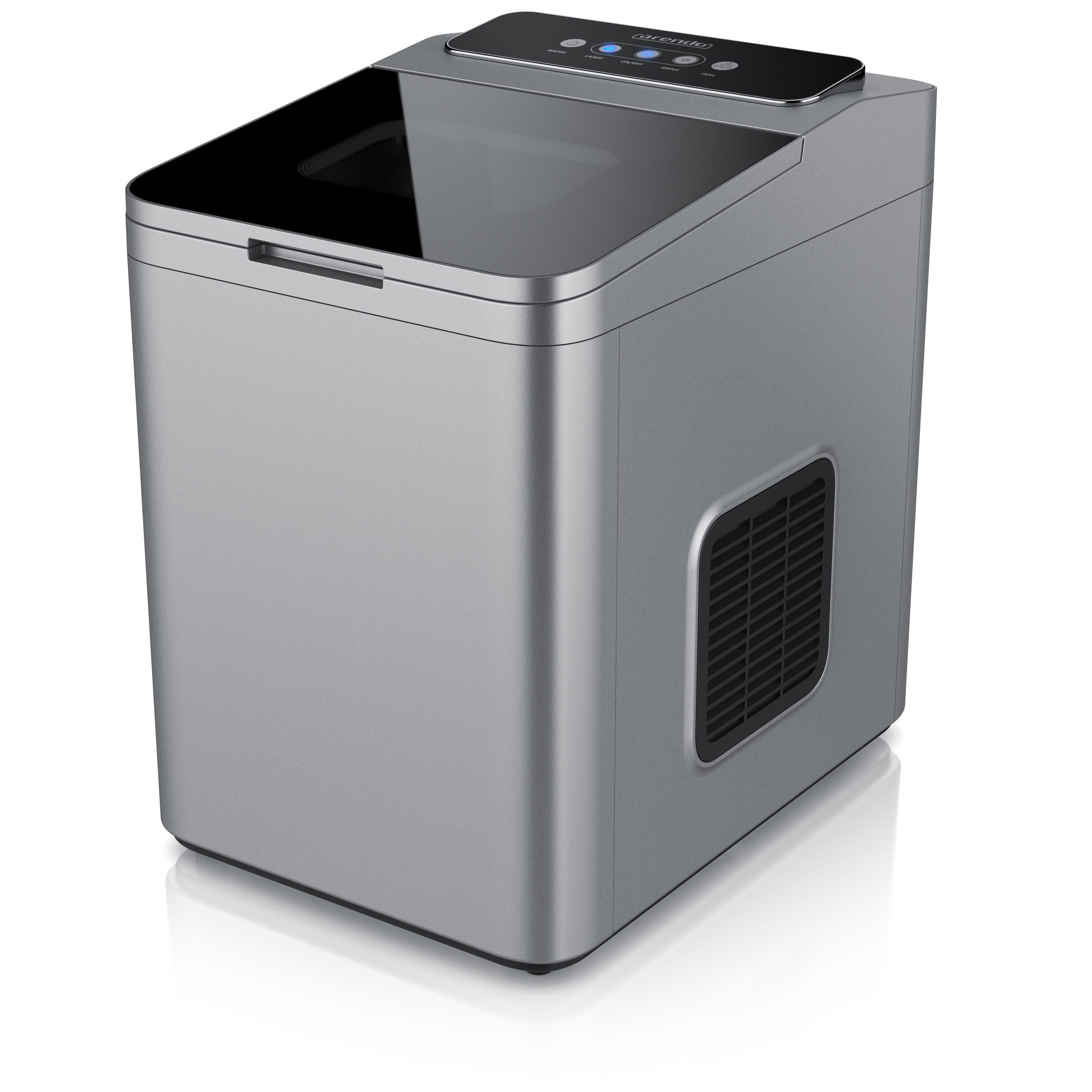 ARENDO Eiswürfelmaschine Eiswürfelbereiter 105W, 1,4 Liter Eiswürfelbehälter, 9 große Eiswürfel