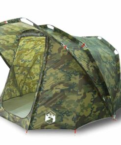 VIDAXL Kuppelzelt Angelzelt 4 Personen Tarnmuster Wasserdicht
