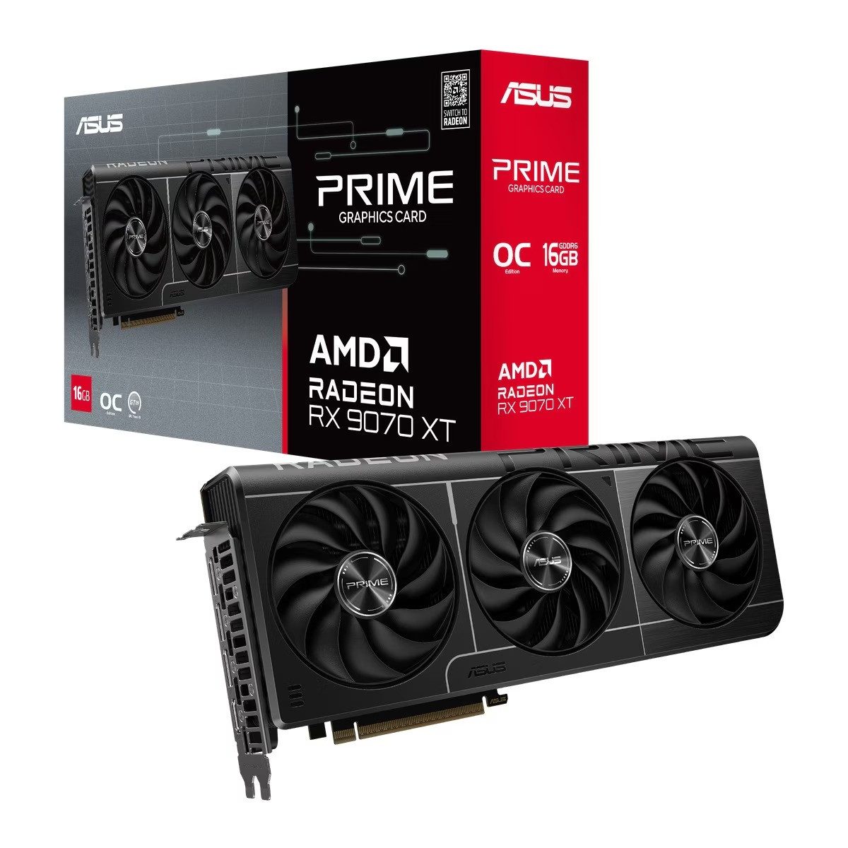 ASUS prime radeon rx 9070 xt oc edition grafikkarte