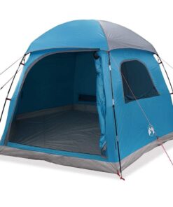 VIDAXL Kuppelzelt Familienzelt Iglu für 6 Personen Blau Wasserdicht