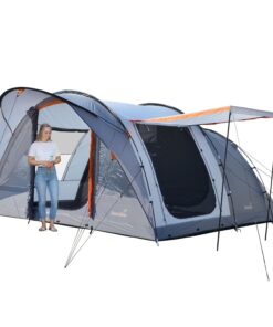 SKANDIKA Tunnelzelt Egersund Campingzelt mit nachtschwarzer Schlafkabine