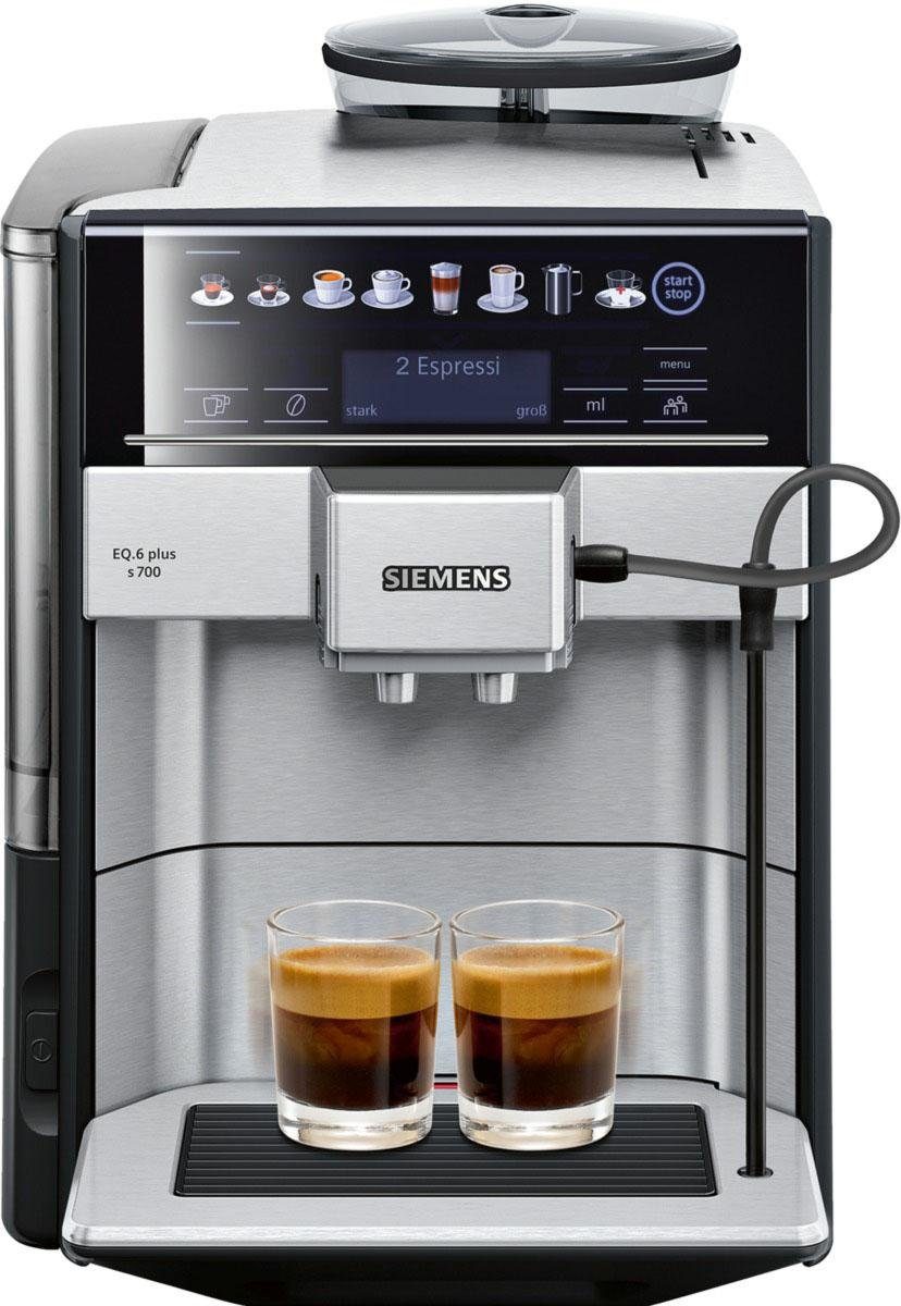 SIEMENS Kaffeevollautomat EQ6 plus s700 TE657503DE, Doppeltassenfunktion, Keramikmahlwerk