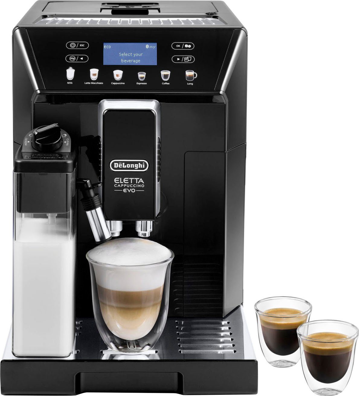 DE'LONGHI Kaffeevollautomat ECAM 46.860.B Eletta Evo, schwarz