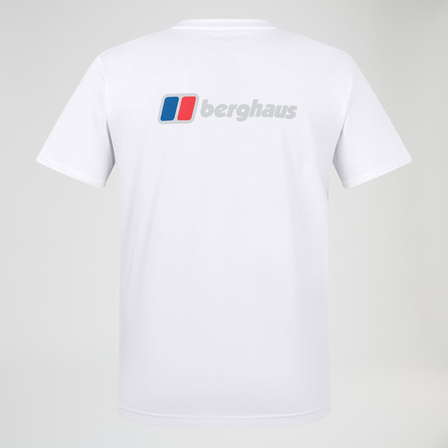 berghaus organic front & back logo t shirt white