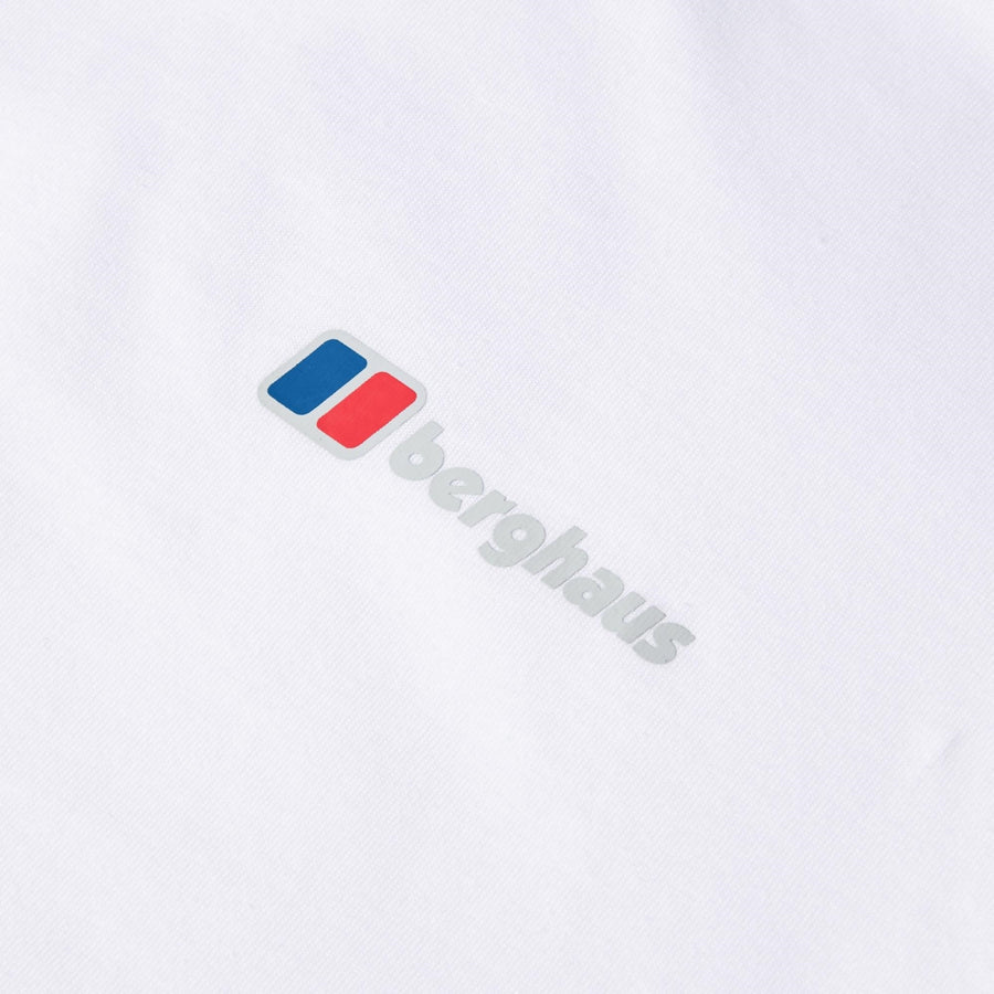 berghaus organic front & back logo t shirt white