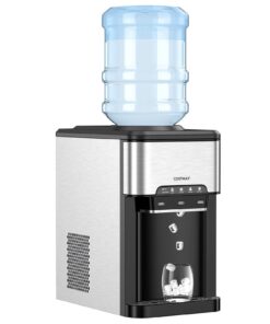 COSTWAY Eiswürfelmaschine 3-in-1 mit Wasserspender