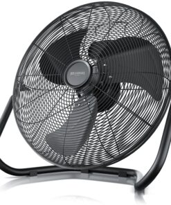 BRANDSON Windmaschine Bodenventilator, Retro Stil, hoher Luftdurchsatz, 160W, Schwarz