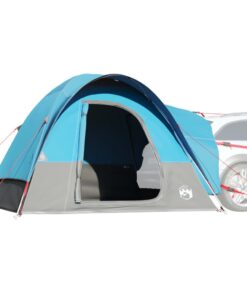 VIDAXL Vorzelt Autozelt 4 Personen Blau Wasserfest Camping Outdoor