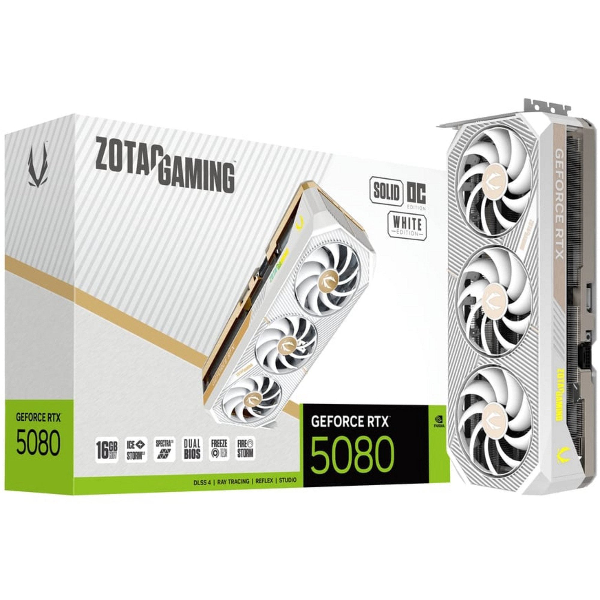 ZOTAC zotac geforce rtx 5080 solid oc white edition, grafikkarte