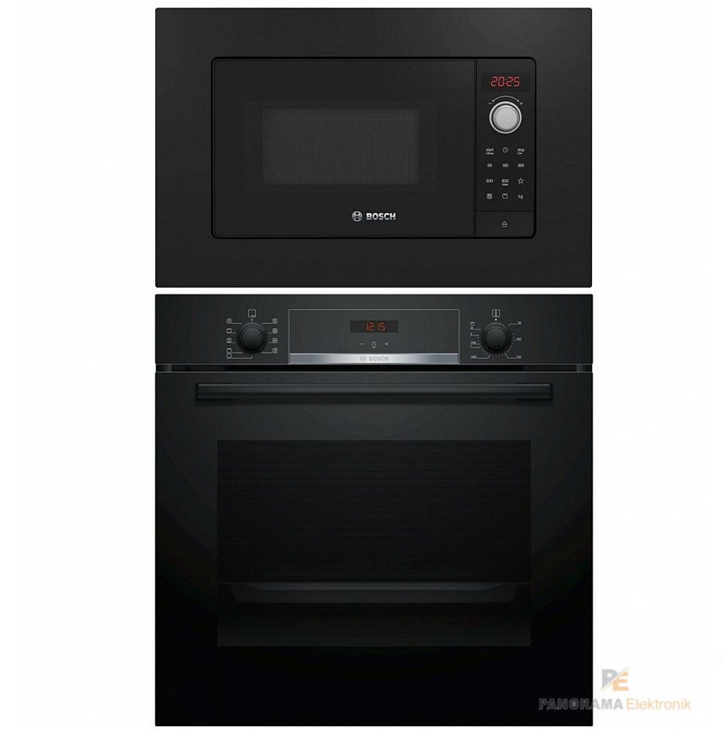 BOSCH Backofen-Set Einbau Backofen und Mikrowelle einbau Sparset -Autark mit Teleskop