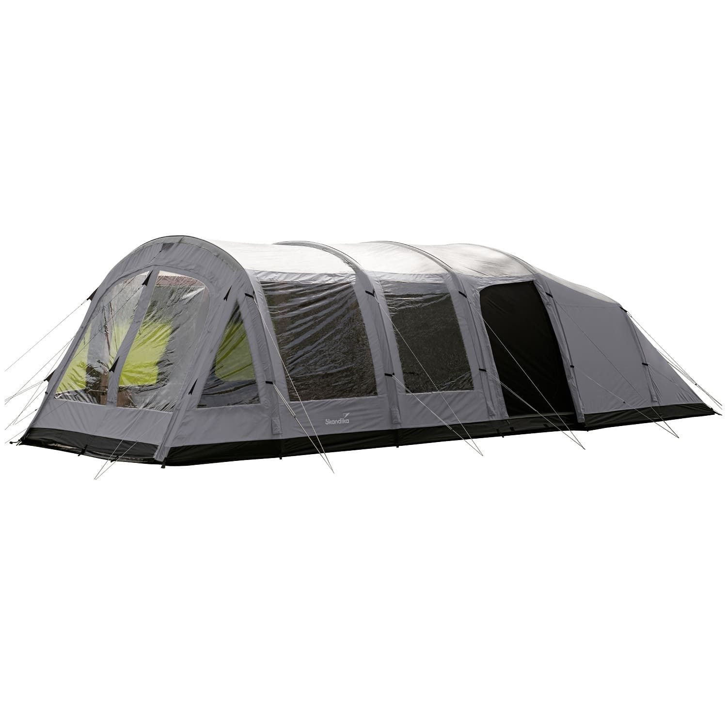 SKANDIKA Tunnelzelt Timola 6 Air Sleeper Protect XL, Luftzelt, 2 schwarze Schlafkabinen
