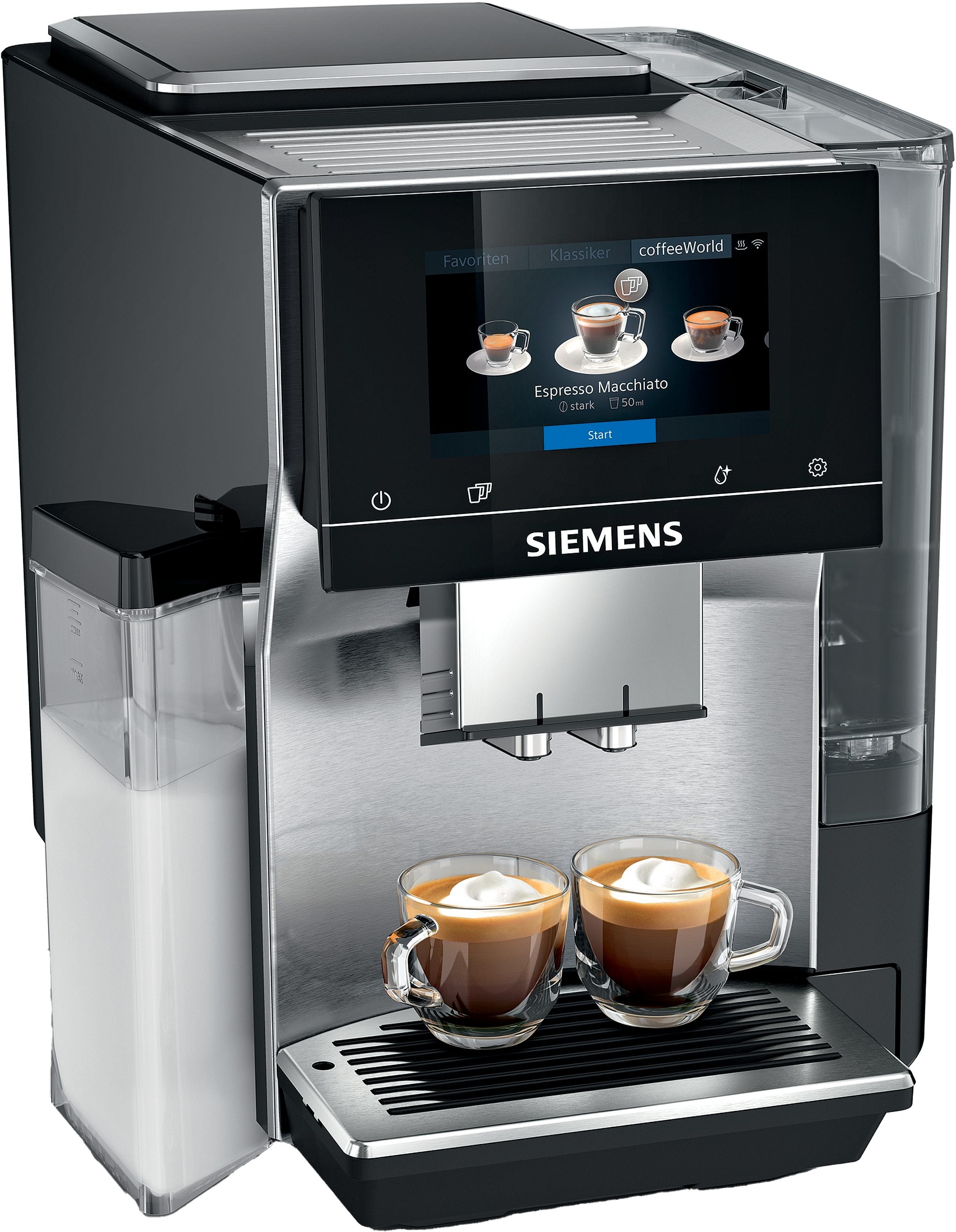 SIEMENS Kaffeevollautomat EQ700 classic TQ717D03, Cold Brew, intuitives 5" TFT-Display, App