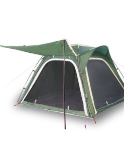 VIDAXL Kuppelzelt Campingzelt 4 Personen Grün Quick Release Wasserfest