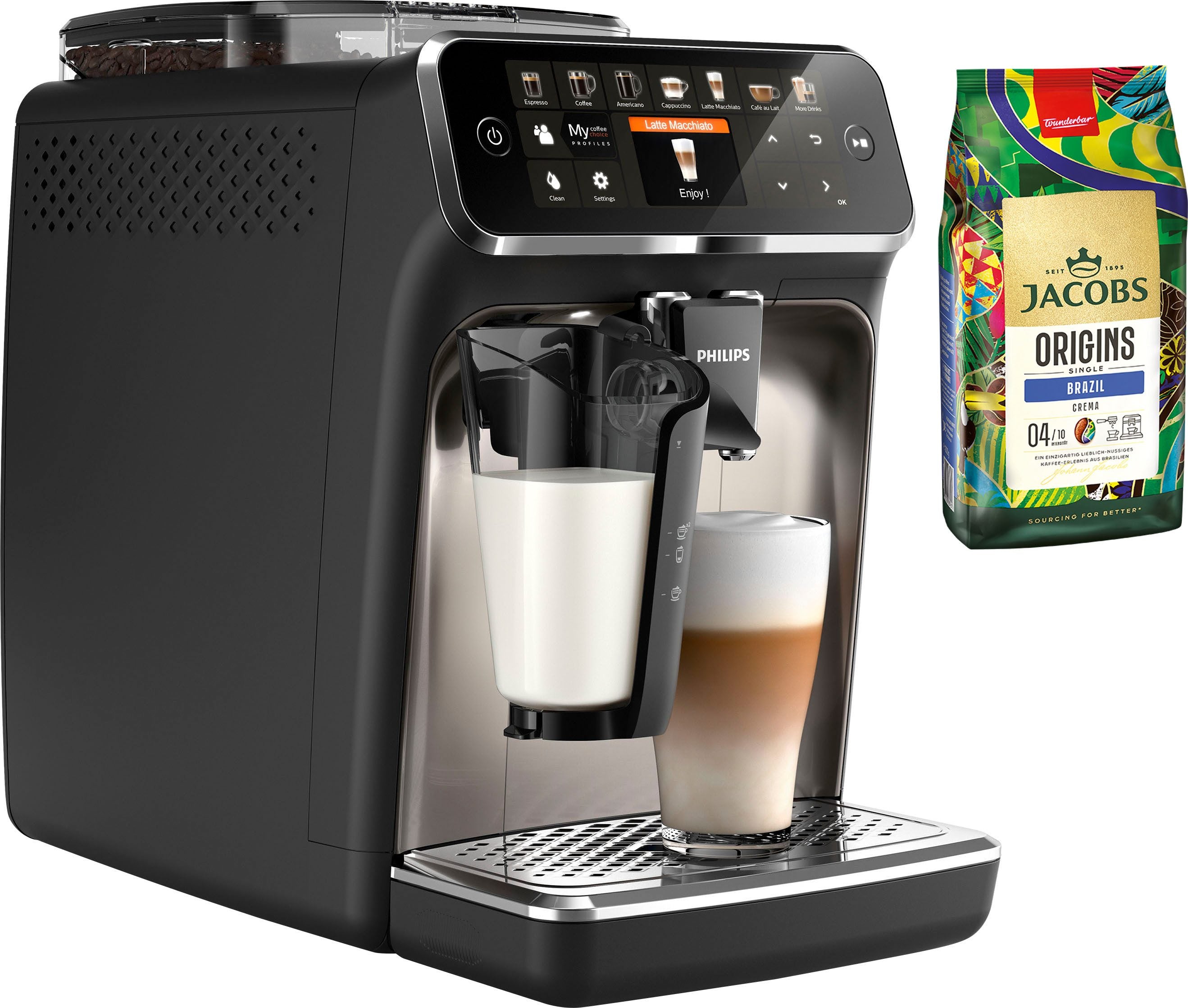 PHILIPS Kaffeevollautomat 5400 Series EP5447/90 LatteGo