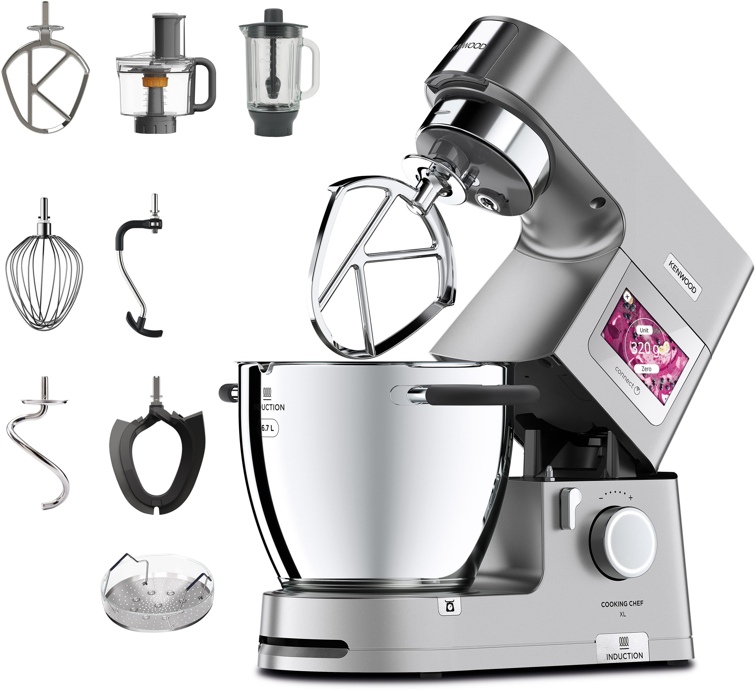 KENWOOD Küchenmaschine mit Kochfunktion Cooking Chef XL KCL95.424SI