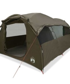 VIDAXL Tunnelzelt Tunnel-Familienzelt 6 Personen Braun Wasserdicht