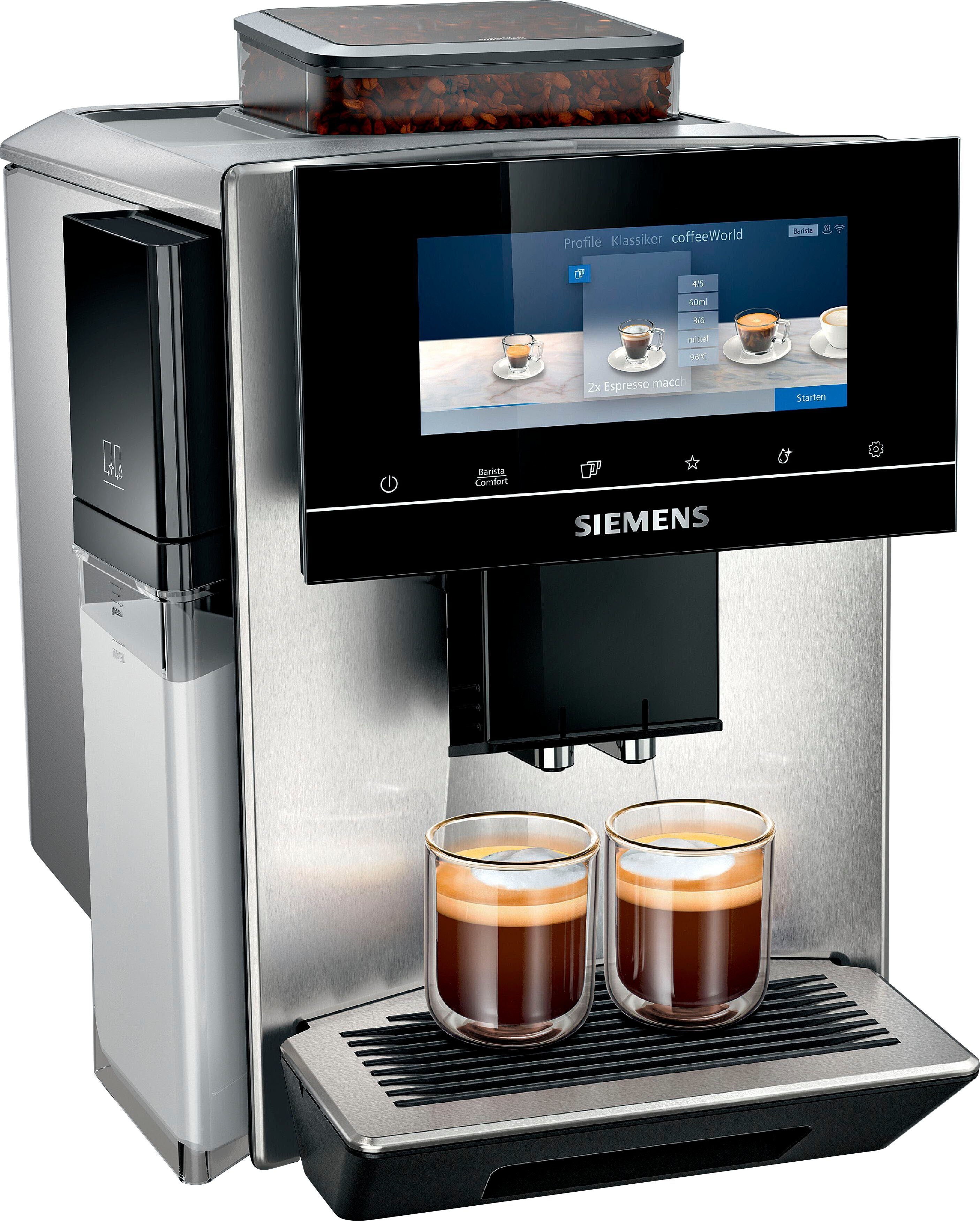 SIEMENS Kaffeevollautomat EQ900 plus TQ903DZ3, auto. Reinigen/Entkalken, Cold Brew, Barista-Mode