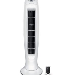 BRANDSON Turmventilator Fernbedienung, Oszillation, Timer, 60W, Säulenventilator 86cm, weiß