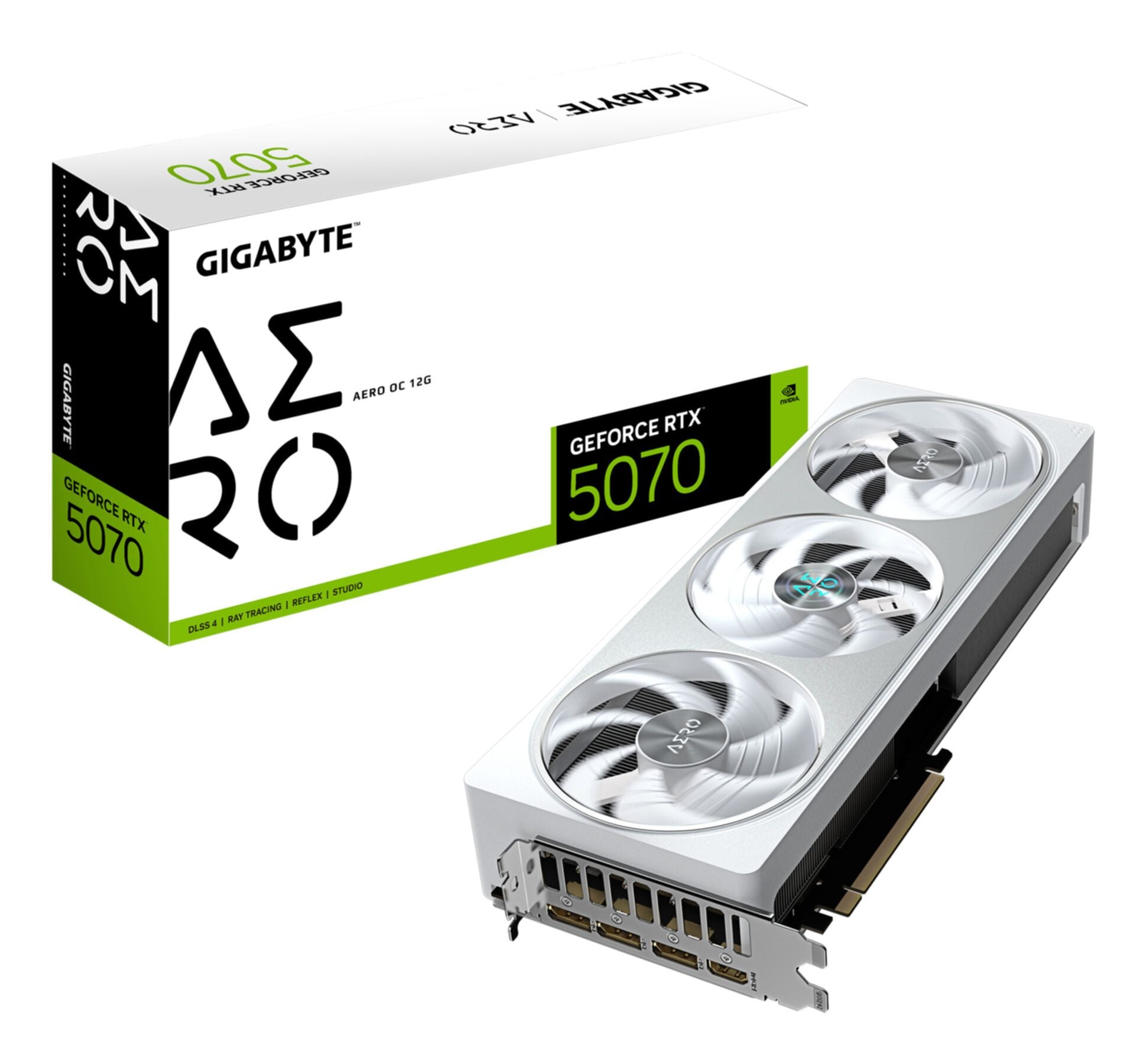 GIGABYTE geforce rtx 5070 aero oc 12g grafikkarte - 12gb gddr7, 192 bit, pci-e grafikkarte