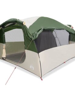 VIDAXL Tunnelzelt Tunnel-Familienzelt 6 Personen Grün Wasserdicht