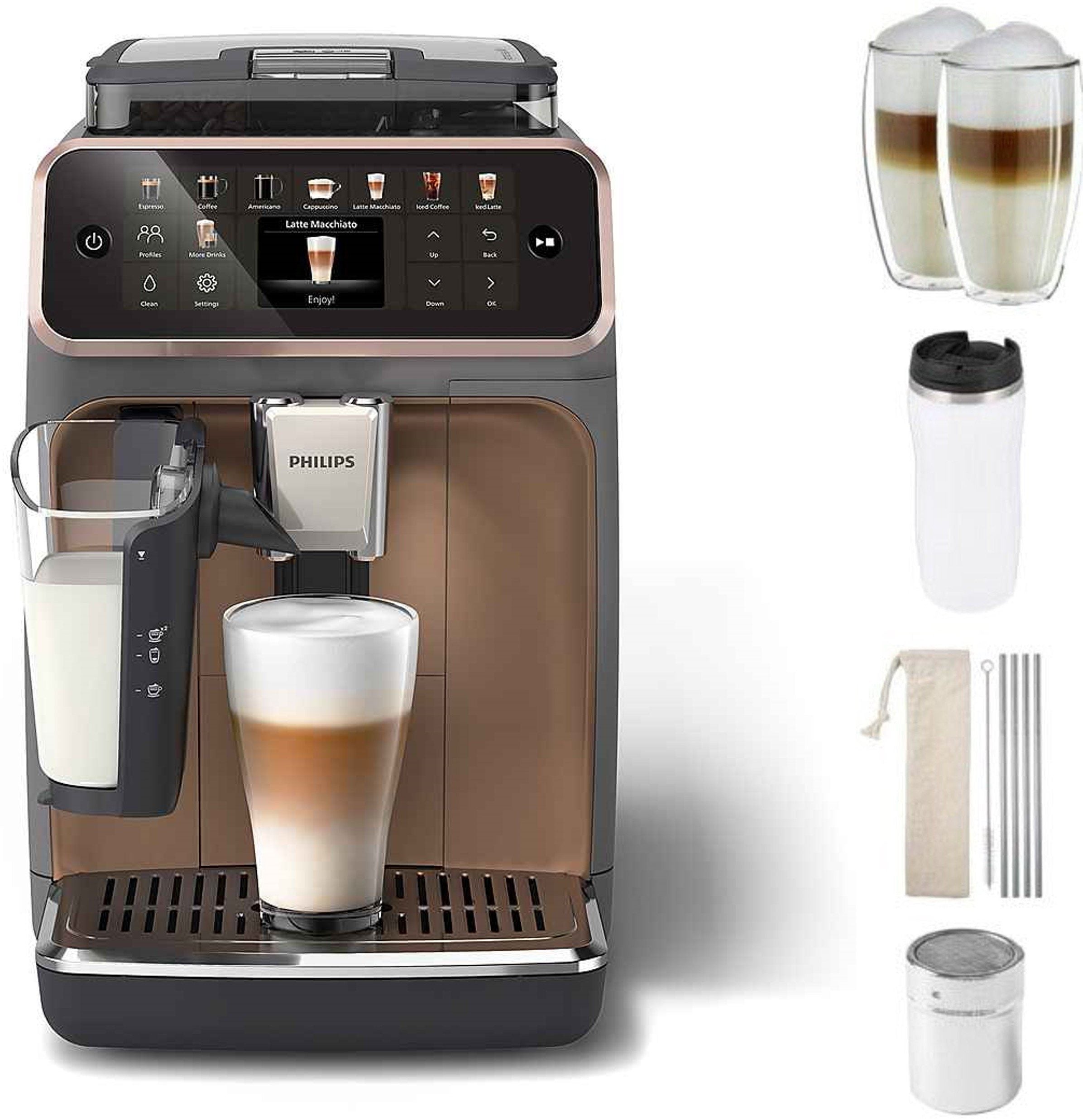 PHILIPS Kaffeevollautomat EP5544/80 5500 Series, 20 Kaffeespezialitäten (heiß oder eisgekühlt)
