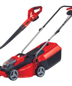 EINHELL Akkurasenmäher EINHELL Rasenmäher-Laubbläser-Set GE-CM 3018 Li