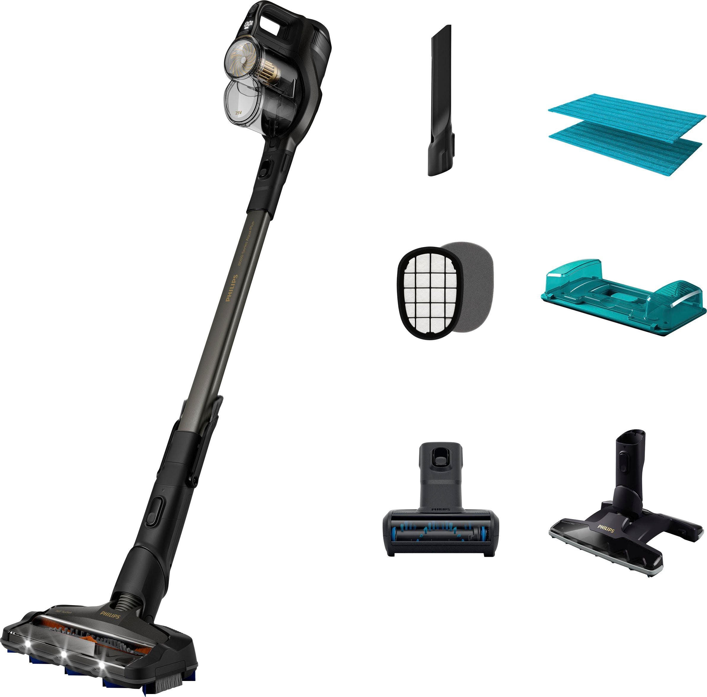 PHILIPS Nass-Trocken-Akkusauger XC8347/01 SpeedPro Max Aqua Plus