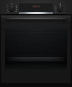 BOSCH Backofen 60 cm schwarz EcoCleanDirect Versenkknebel 3D-Heißluft HBA3340B0