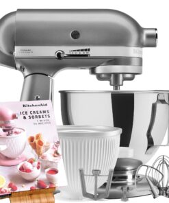 KITCHENAID Küchenmaschine Aktions Set 5KSM95PSECU + Eisschüssel 5KSMICM + Rezeptbuch